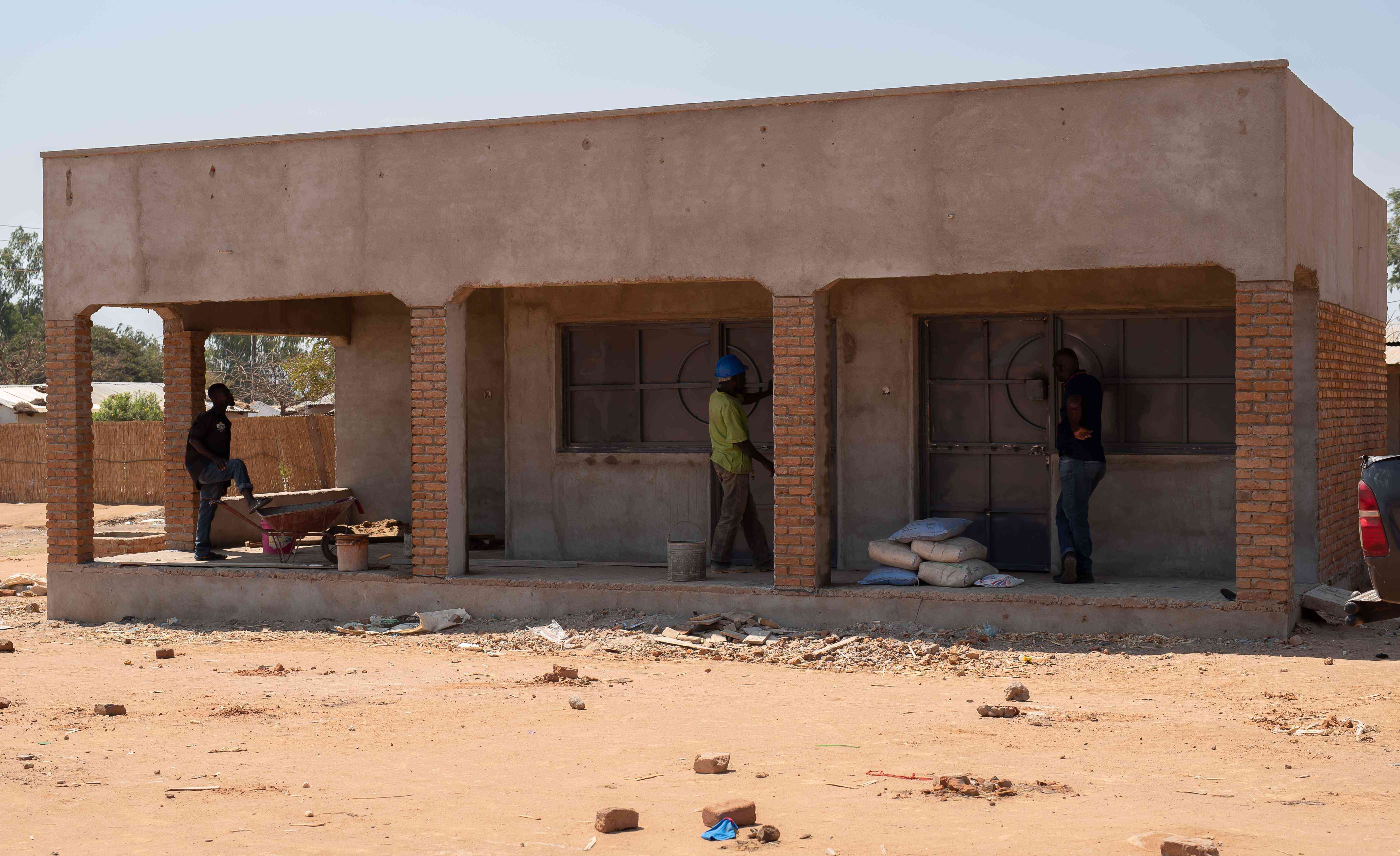 Meat Selling point under construction in Mpherembe under the Herds for Empowerment Project