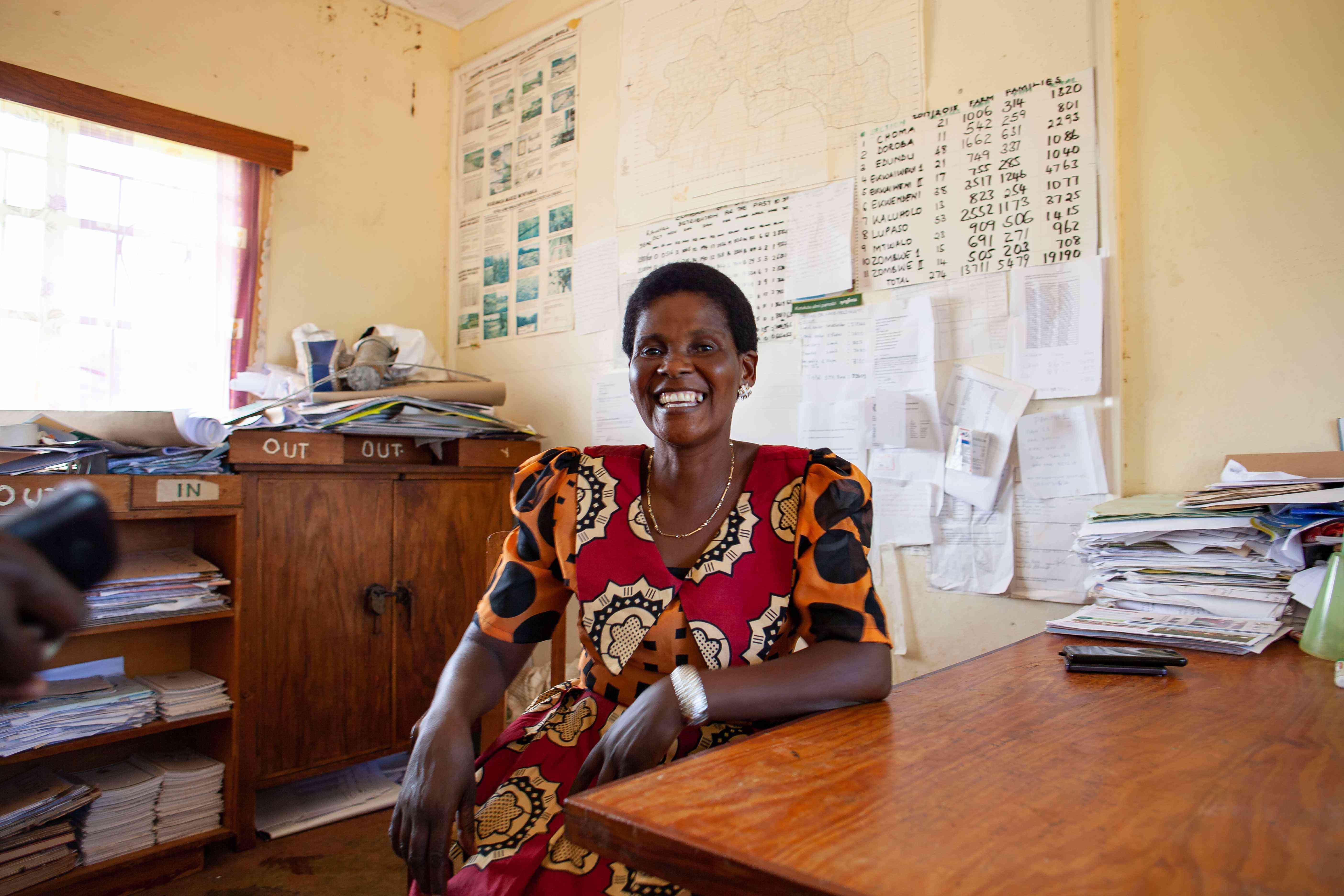 Madam Nkhoma, a senior government extension offier, a key partner in CCEI projects